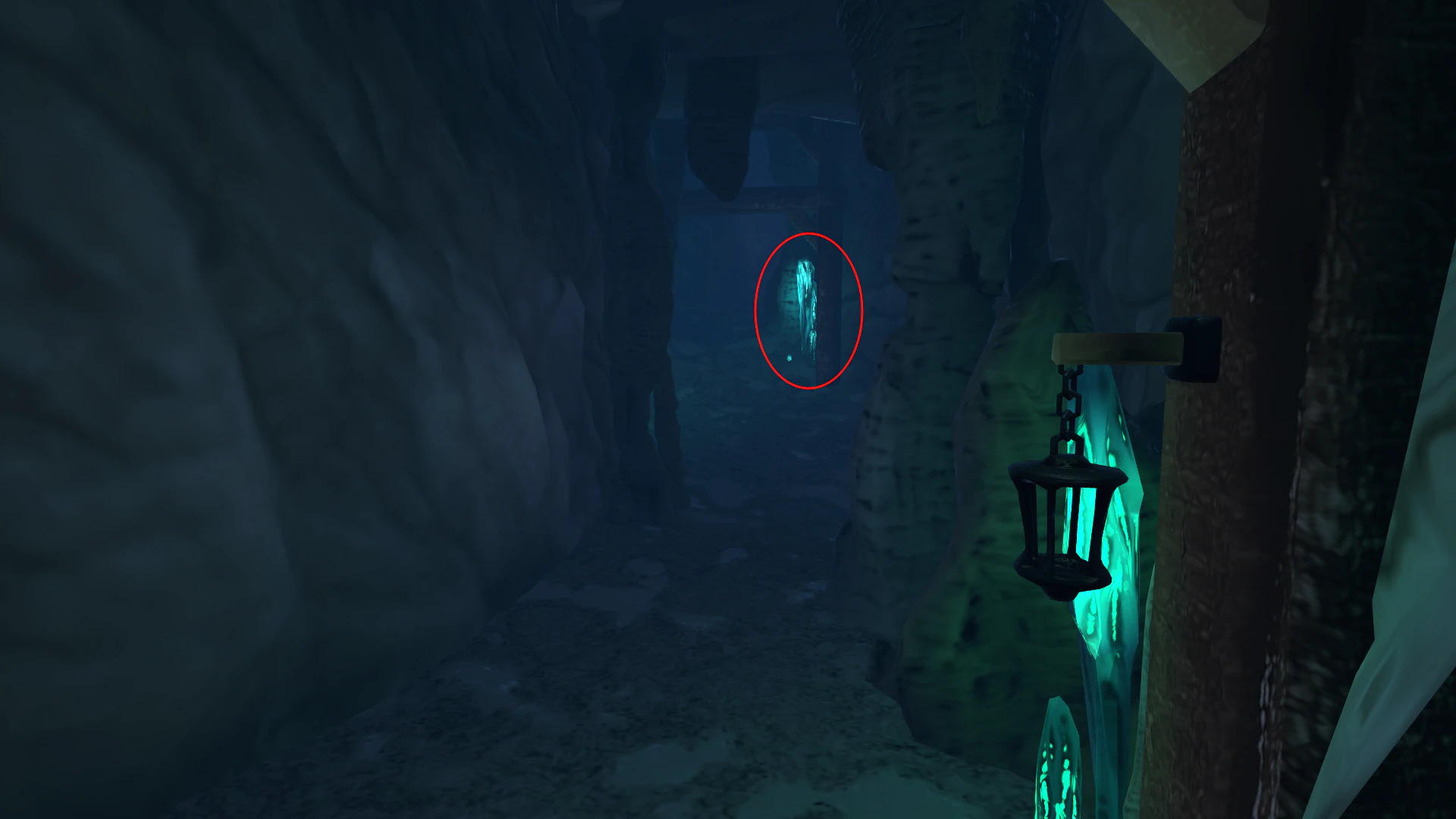 Underground blue light indicator